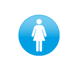 WC Frau Format rund 40 x 40 cm