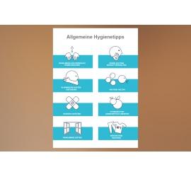 Klebefolie Hygienetipps A4